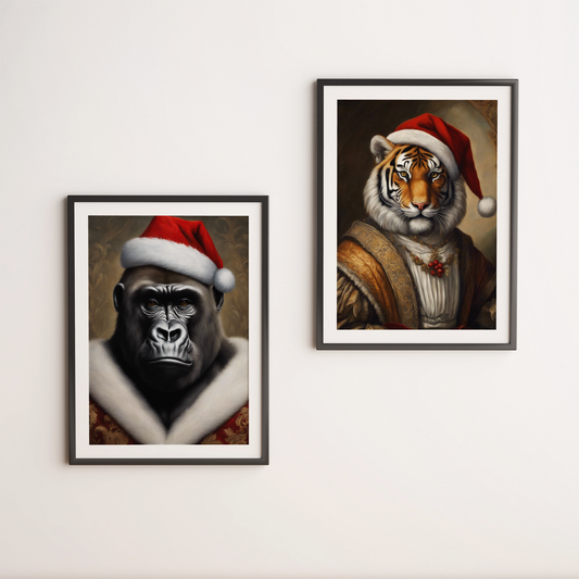 Christmas Tiger - Christmas Gorilla